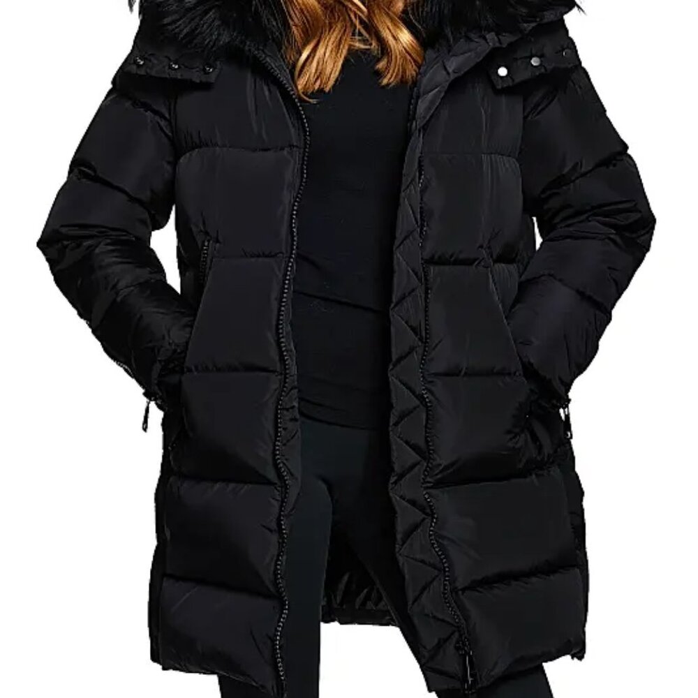 SAM. Addison Detachable hood Down Coat Black Size M - Picture 3 of 16